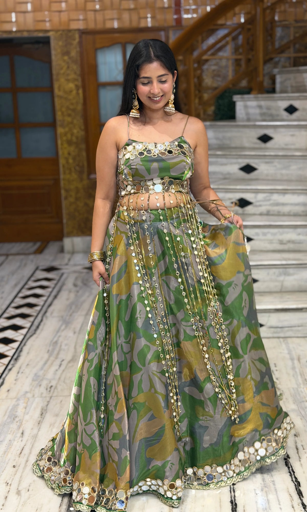 Noor Luxury Mirror Work Lehenga-Special Edition