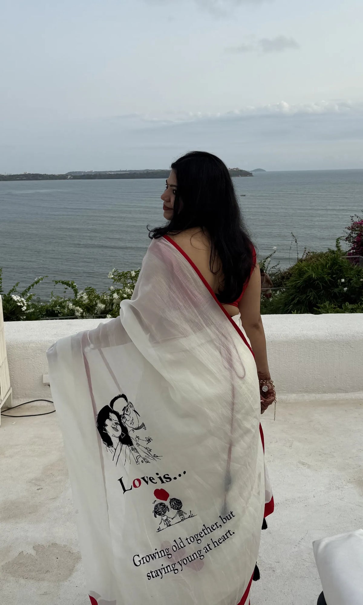 Forever Us Embroidery Saree-anniversary Saree
