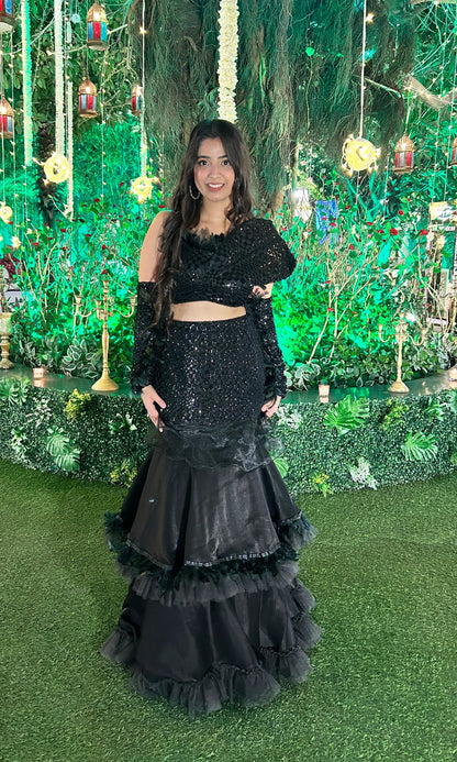 Midnight Sequin Mermaid Set