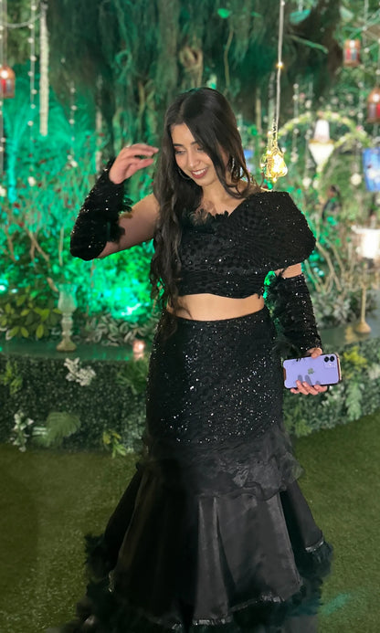 Midnight Sequin Mermaid Set