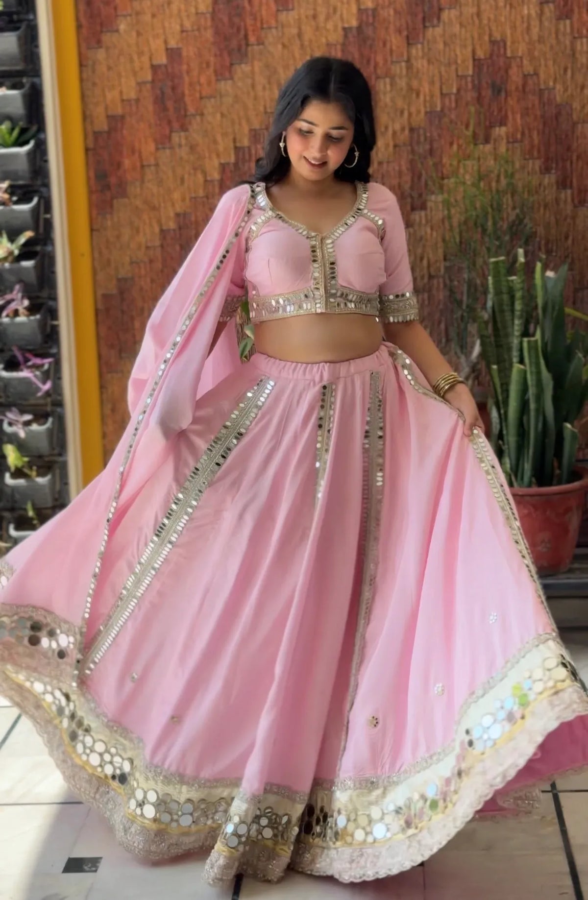 Meher Luxury Mirror Work Lehenga