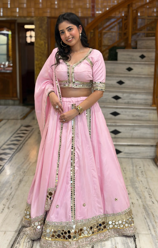 Meher Luxury Mirror Work Lehenga