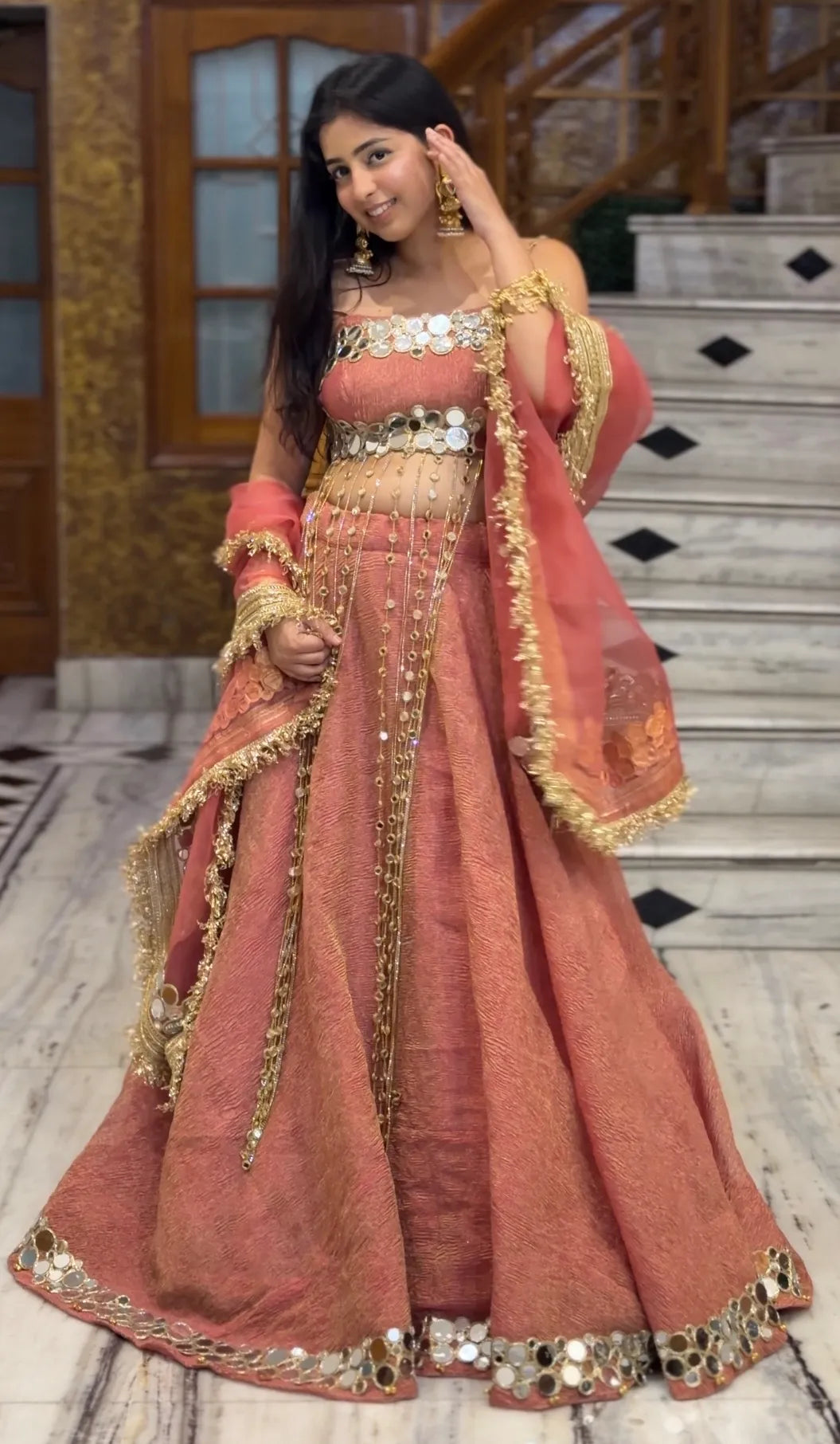 Noor Luxury Mirror Work Lehenga