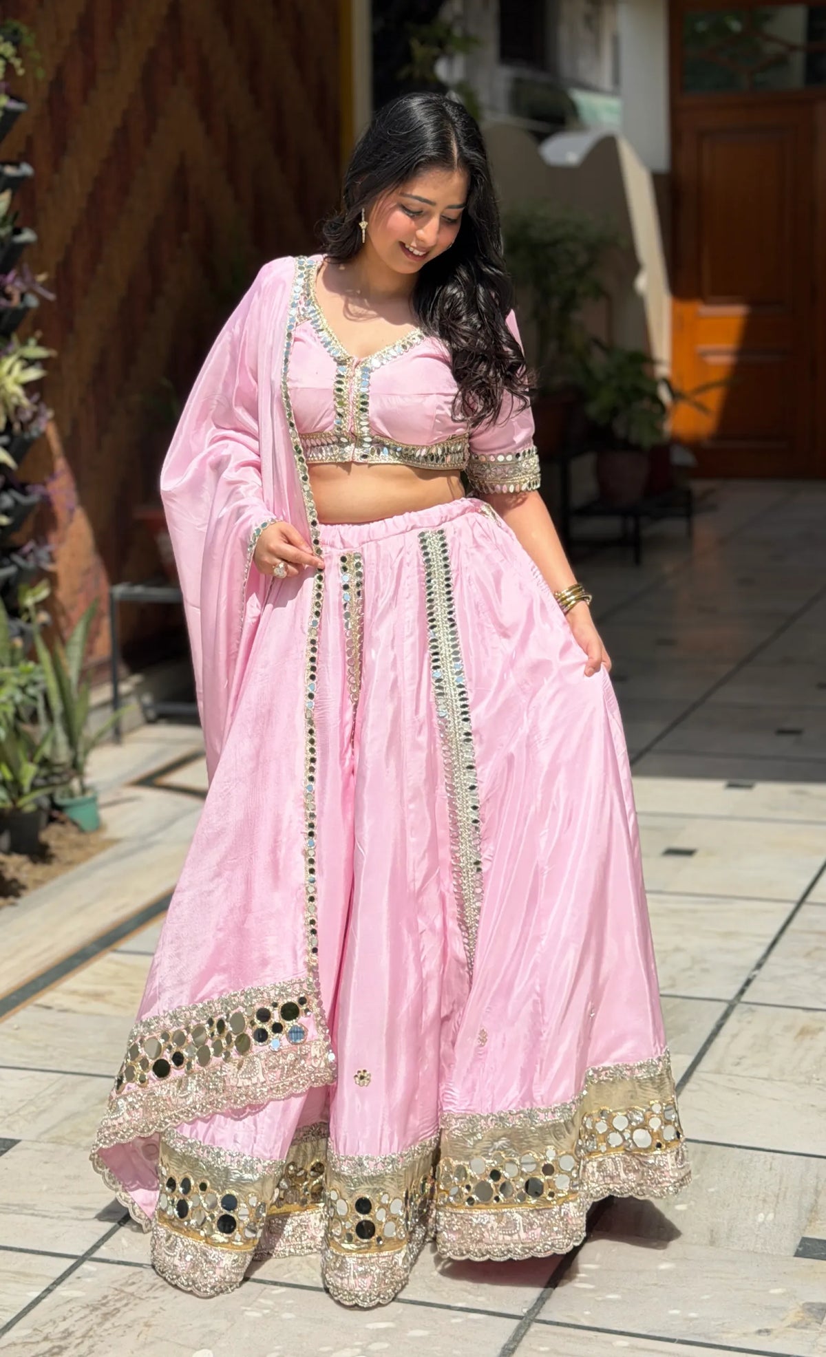 Meher Luxury Mirror Work Lehenga