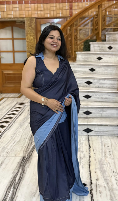Denim Saree