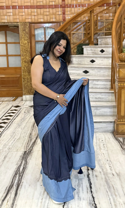 Denim Saree