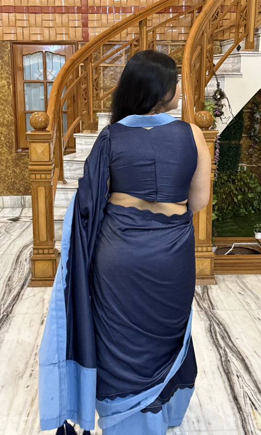 Denim Saree