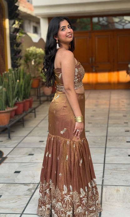 Golden Heritage Fish-Cut Dress