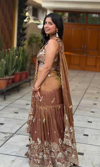 Golden Heritage Fish-Cut Dress