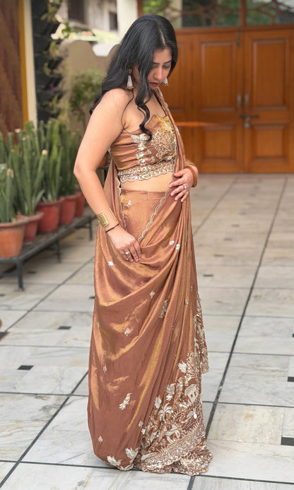Golden Heritage Fish-Cut Dress