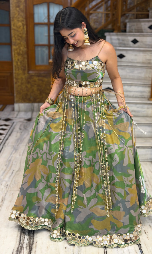 Noor Luxury Mirror Work Lehenga-Special Edition
