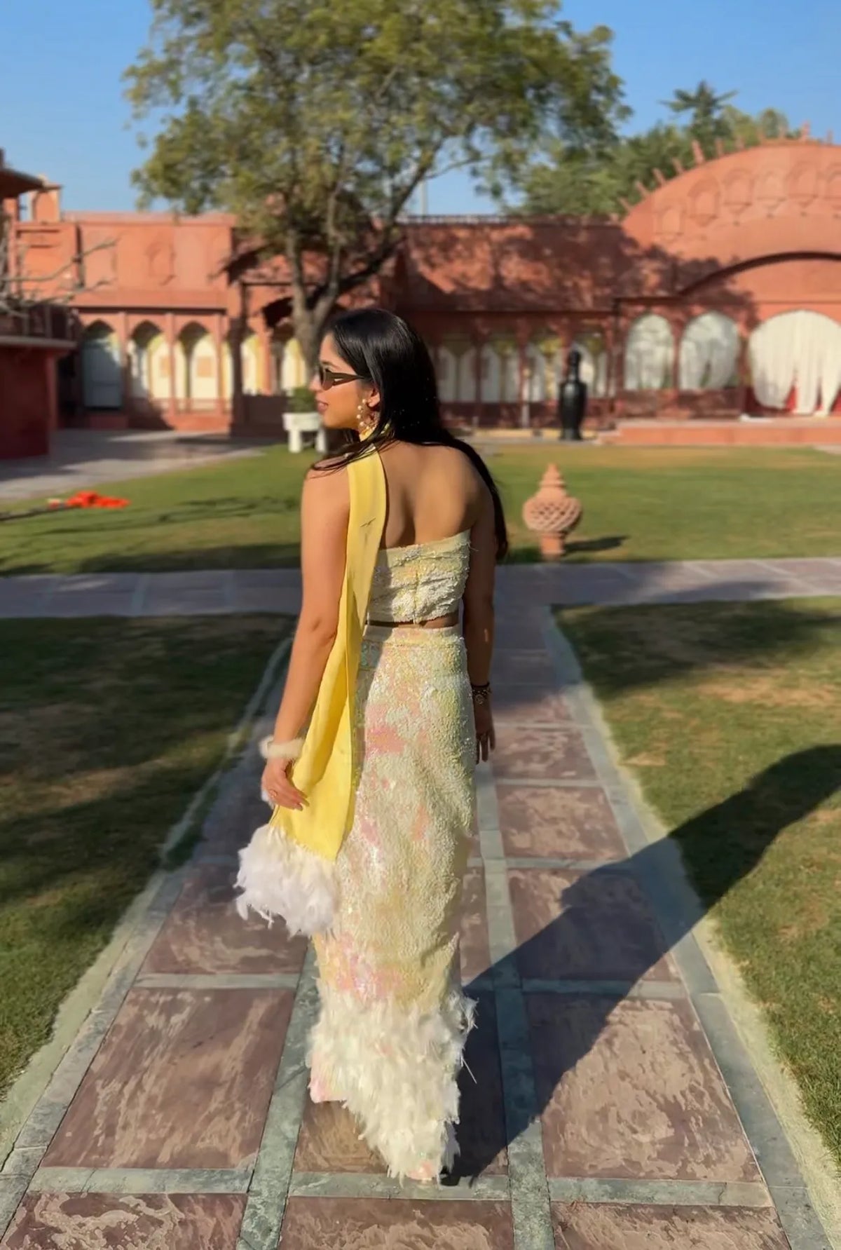 Ayla Pastel Sequin Feather Co-Ord Set