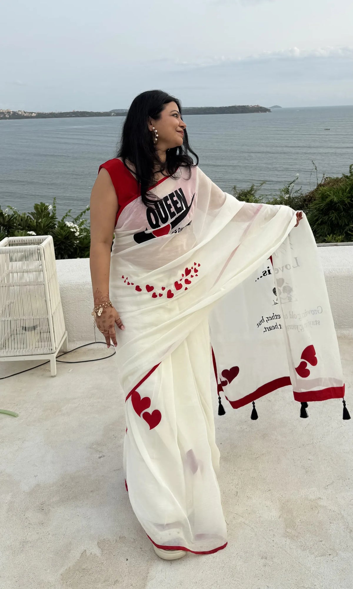 Forever Us Embroidery Saree-anniversary Saree