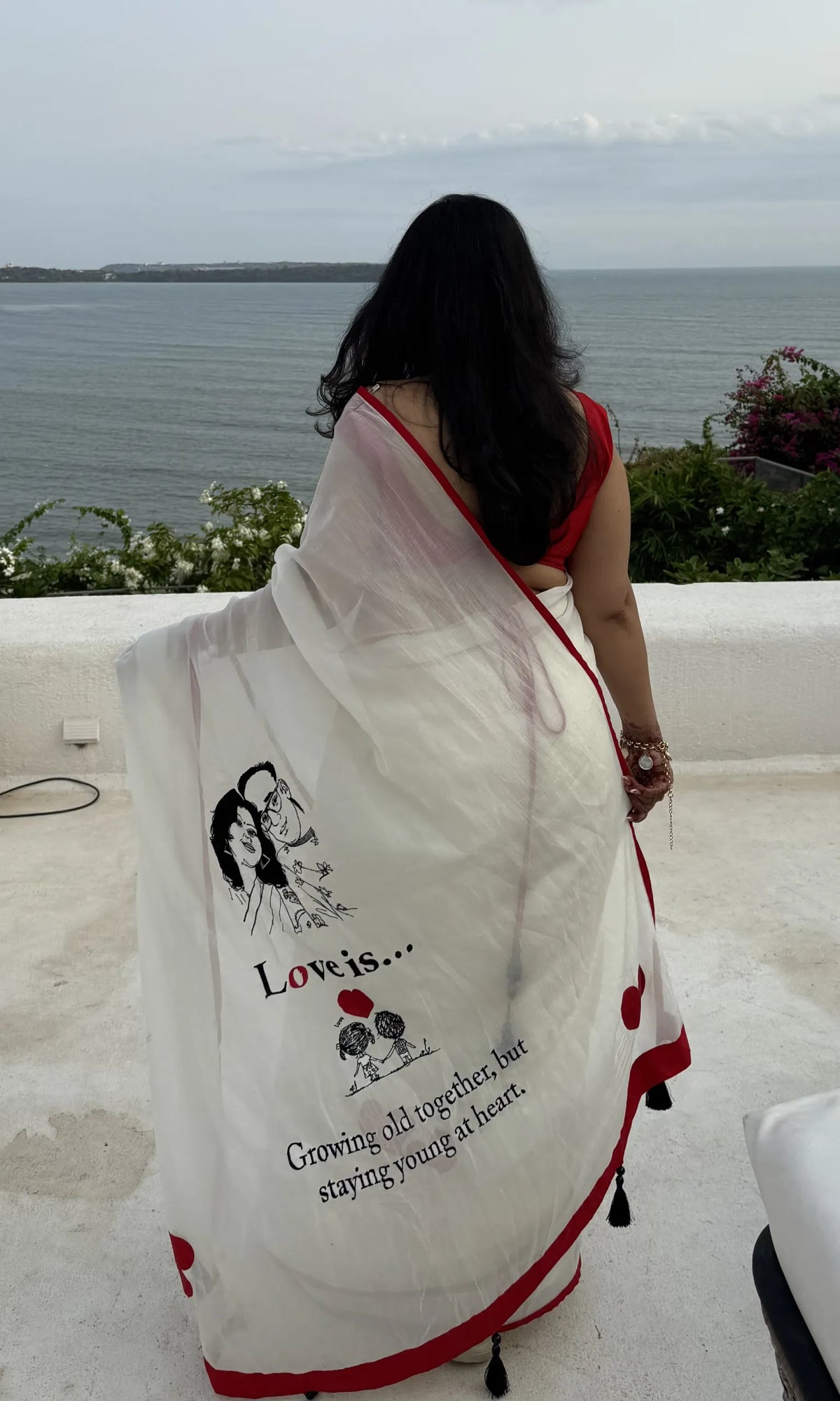 Forever Us Embroidery Saree-anniversary Saree