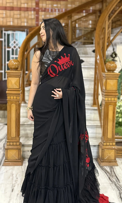 Lal Ishq Saree-Black Edition (Saree Only)