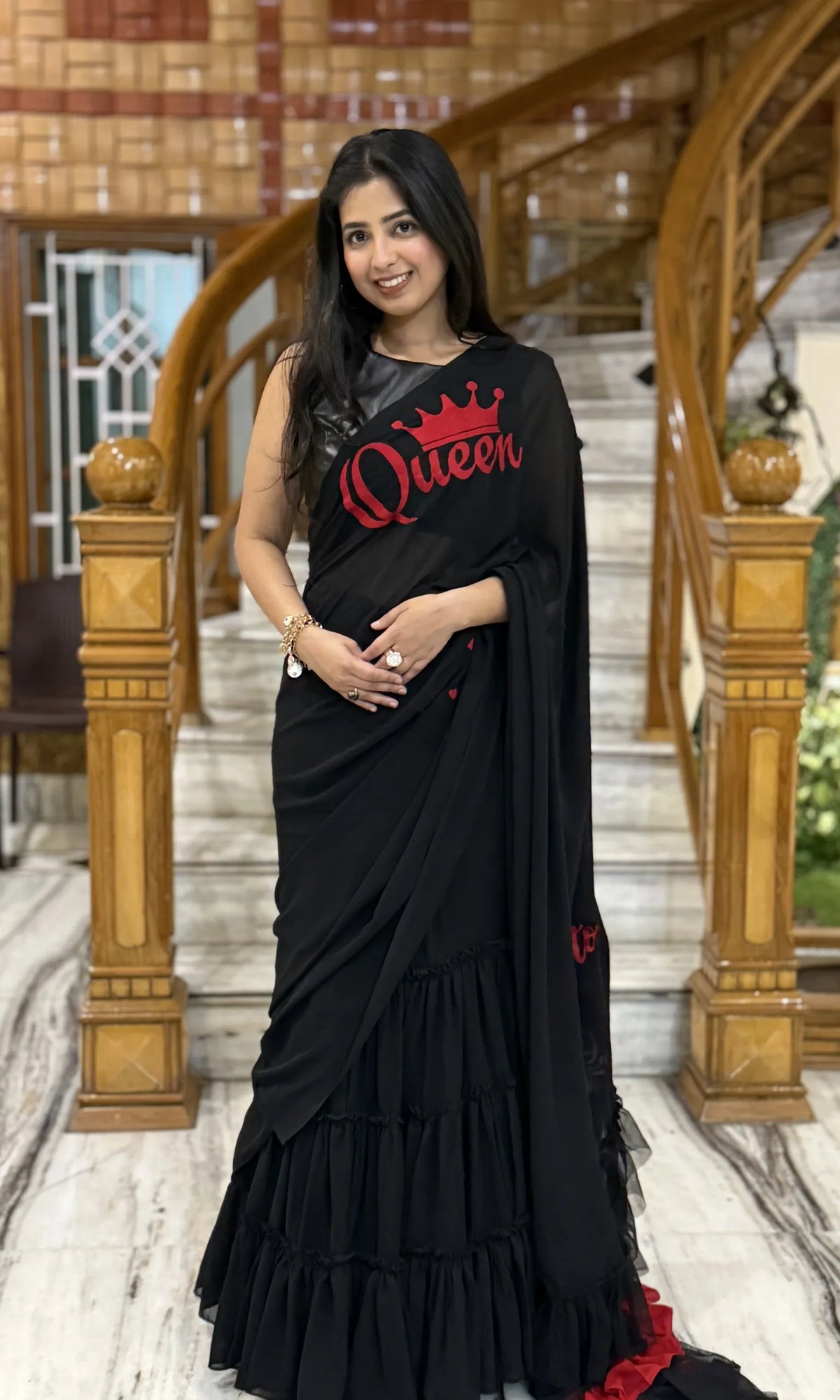 Lal Ishq Saree-Black Edition (Saree Only)