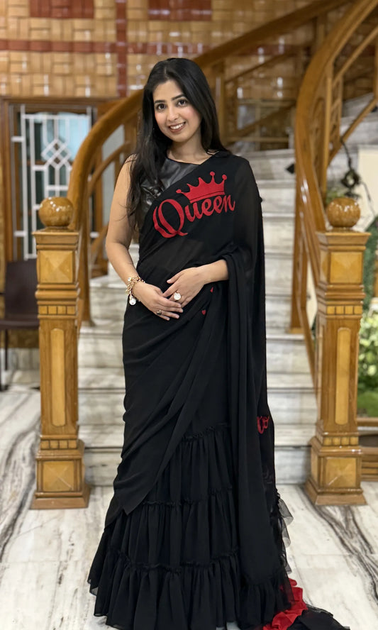 Lal Ishq Saree-Black Edition (Saree Only)