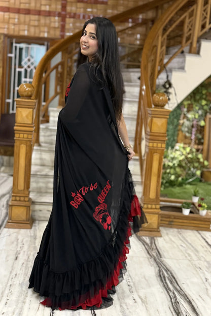 Lal Ishq Saree-Black Edition (Saree Only)