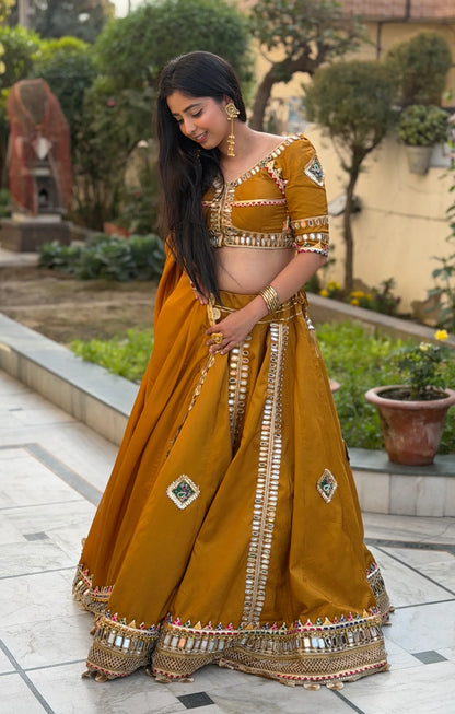 Zarika Mirrorwork Ghera Lehenga